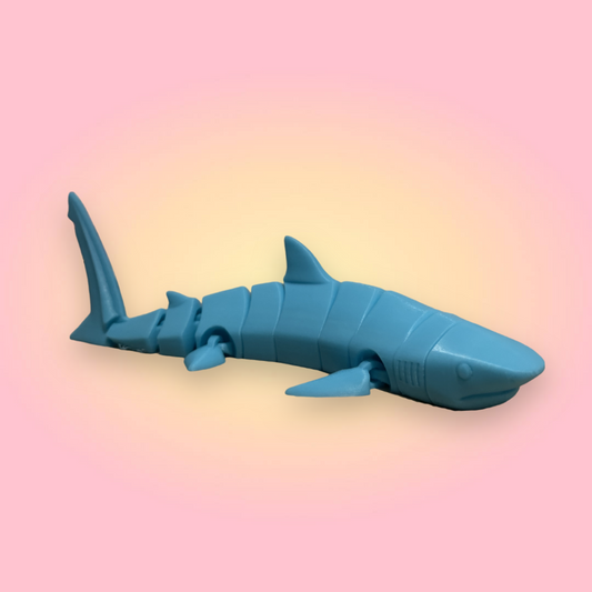 3D Printed flexi tiger shark (comes in multiple colours)